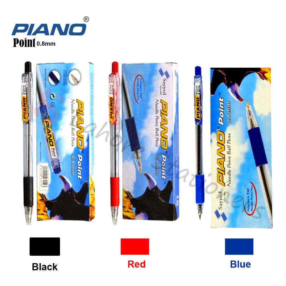 Piano Point Ballpoint Pen 0.8mm Pack of 10