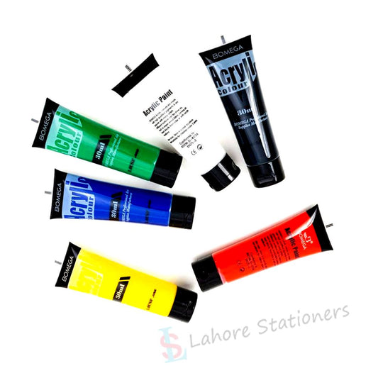 Bomega Acrylic color Tube Set 6Pcs 30ml have fun with acrylic paint