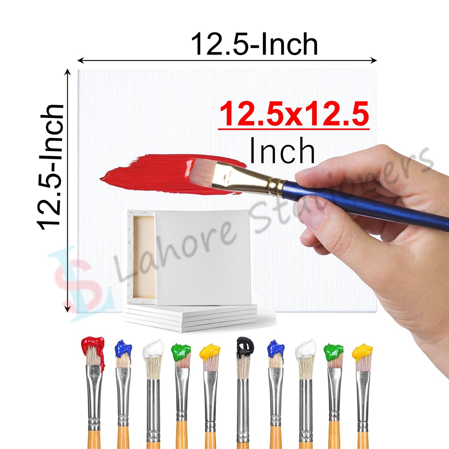 12.5x12.5 Inches Canvas Board for Painting Premium Art Canvas Single Piece