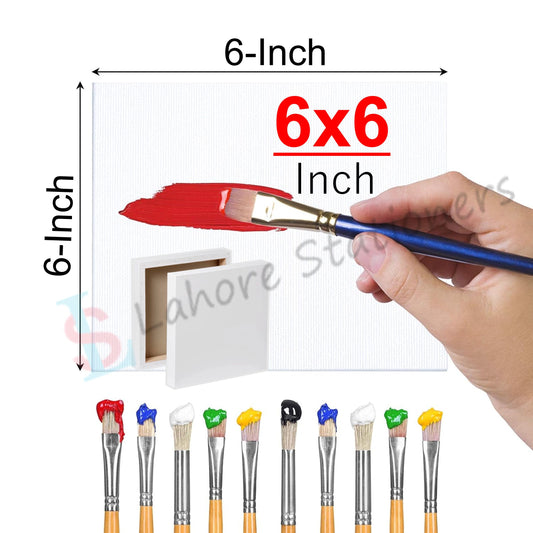 6x6 Inches Canvas Board for Painting Premium Cotton Art Canvas Single Piece
