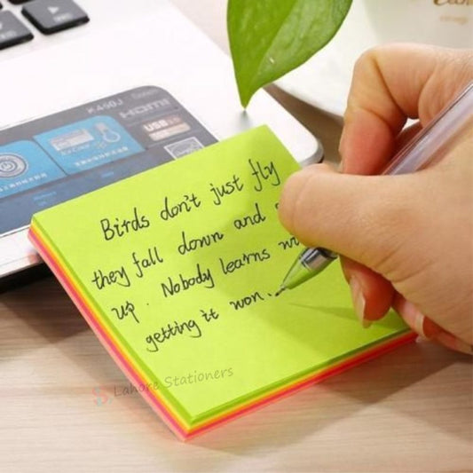 Sticky Note 3x3 Dark Neon Multicolor