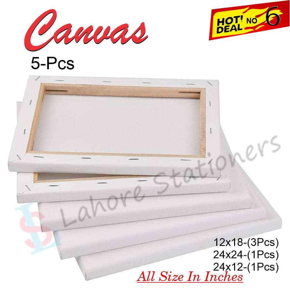 Deal 6 Canvas Set 5 Pcs in Assorted Sizes