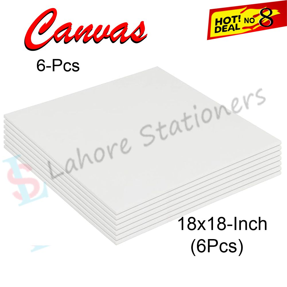 Deal 8 – Set of 6 Canvas Boards (18x18 Inches)