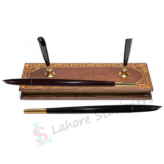 Dux 612 Office Desk Long Pens Black & Maroon Pair