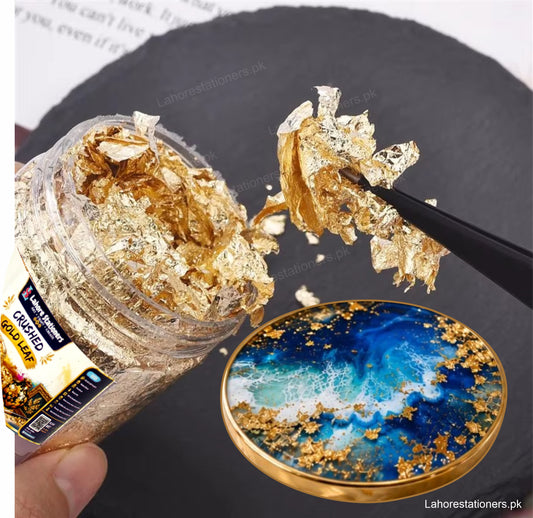 Gold Leaf Foil Flakes for Resin Art, Jewelry Making & Decorative Crafts