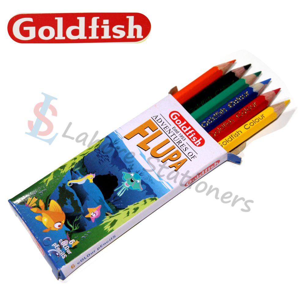 Goldfish Adventures Of Flupa Colour Pencil Half Size 6 Colours