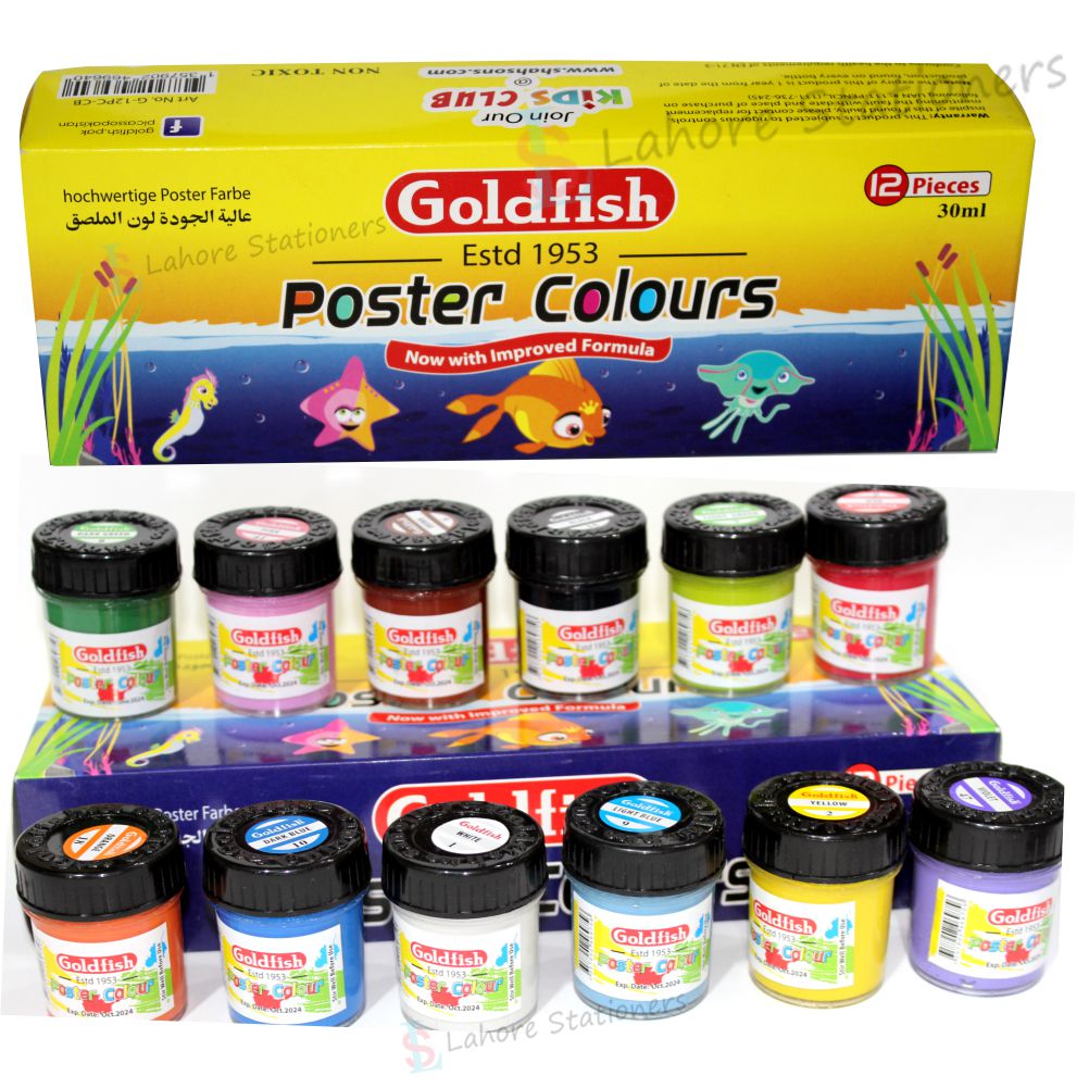 Goldfish Poster Colors 30ml Pack of 12
