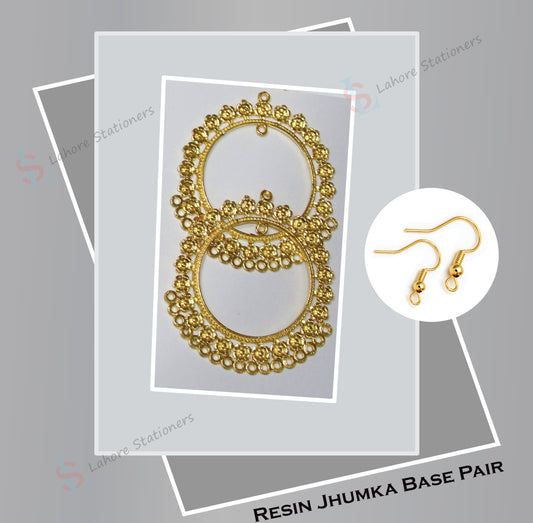 Jhumka Earrings Base Round Design Pair