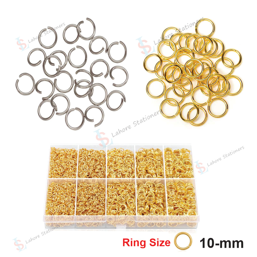 Keychain Jump Rings 10mm Silver & Gold Jewelry Findings for Crafting