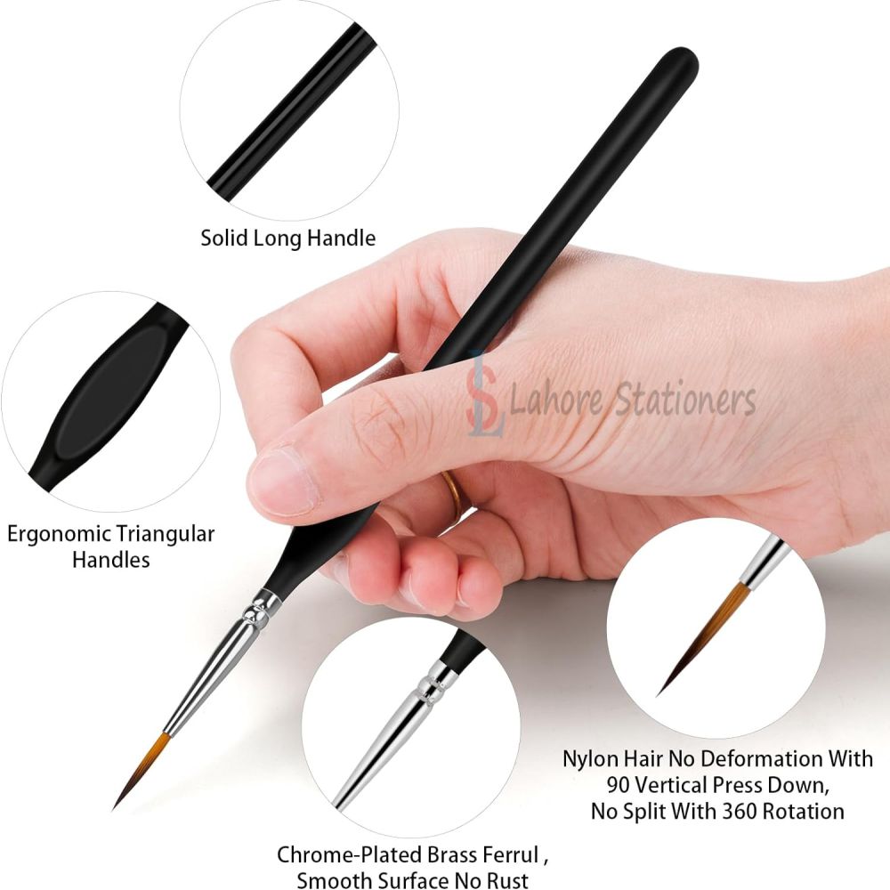 Keep Smiling 15 Pcs Detail Paint Brush Set,