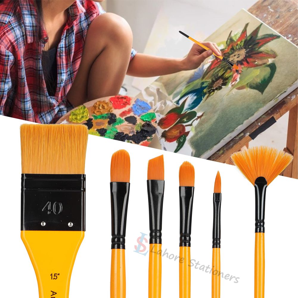 Keep Smiling Paint Brush Set Mixed Pack of 7Pcs