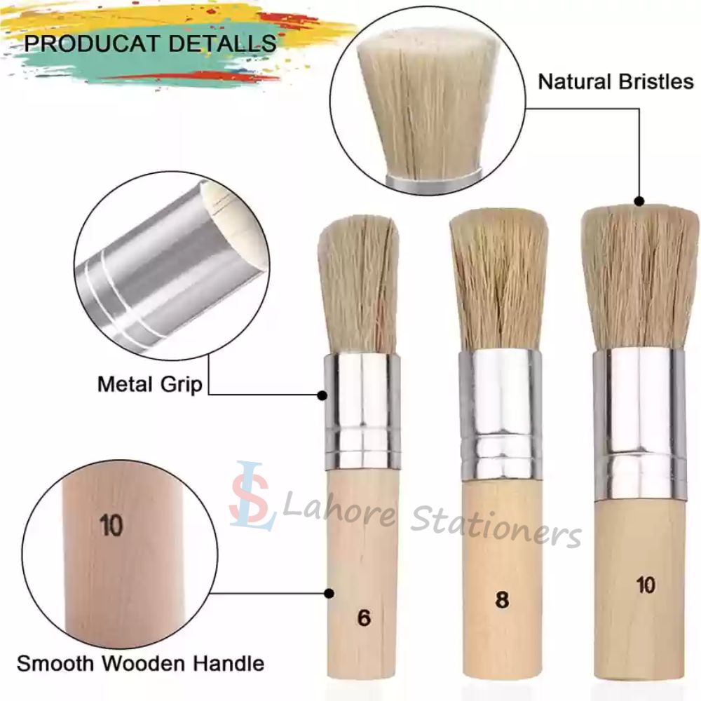 Keep Smiling Stencil Brushes Set Pack Of 3