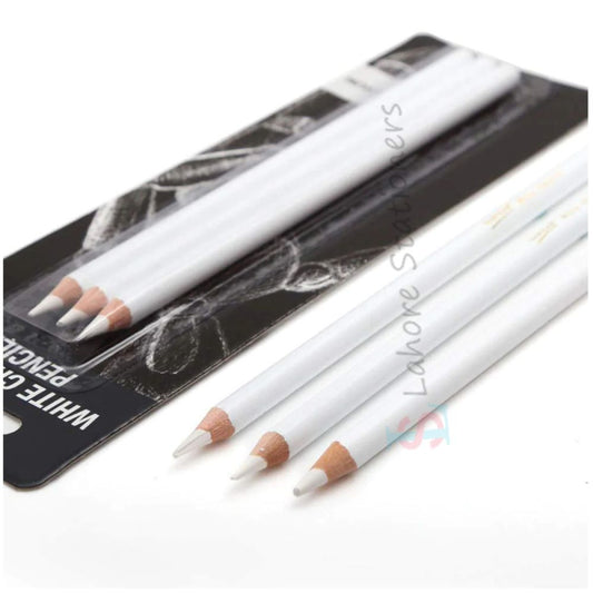 Keep Smiling White Charcoal Pencil Pack of 3