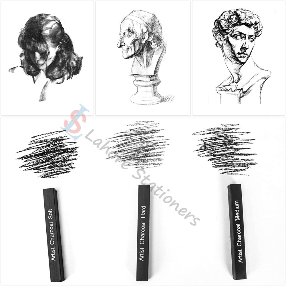 Compressed Charcoal Sticks for Drawing Sketching Shading Sketch