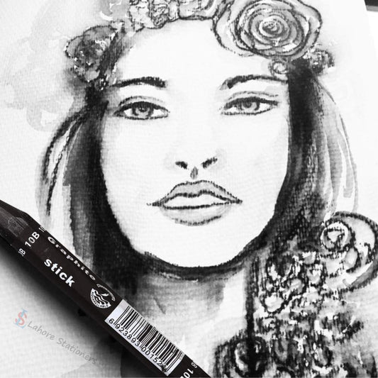 Keep Smilling Water Soluble Graphite Stick Set Art Drawing for Sketch & Shading Sticks Set 3 Pcs