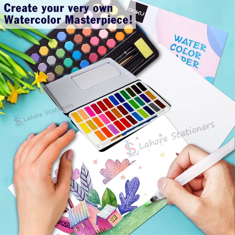 Keep Smiling Watercolor Paints Set 36 Colors