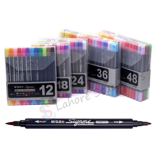 M&G Signme Dual Tip Watercolour Brush Markers Set