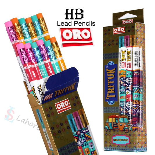 ORO Trituk Lead Pencil with Eraser Pack of 12
