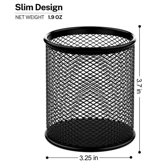 Metal Mesh Pen Holder Table Desk Organizer Pen Jar