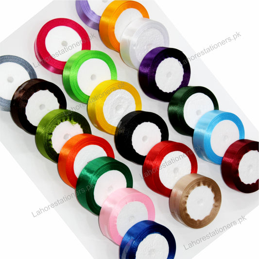 Ribbon Roll 1 Inch – Decorative Craft & Gift Wrapping Ribbon (Single Piece, Multiple Colors Available)