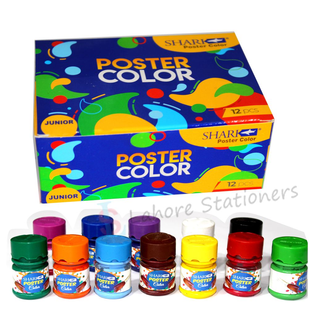 SHARK Poster Colors 12Pcs