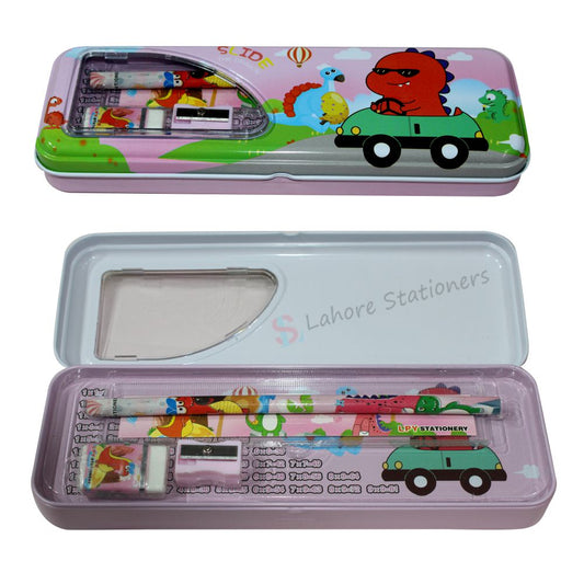 Stylish Geometry box With 5 Pcs stationery items