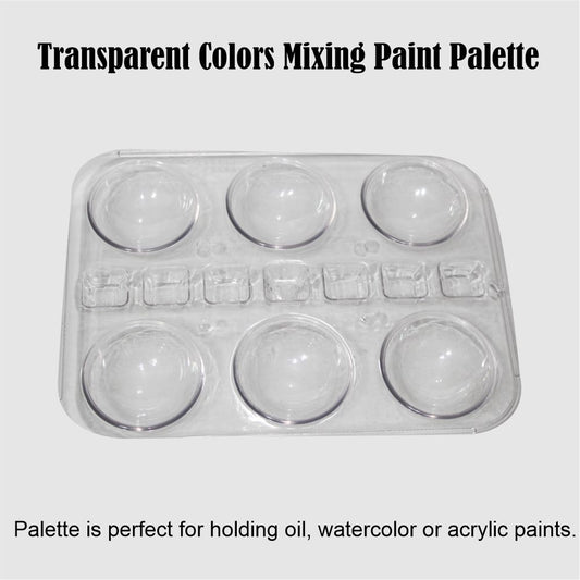 Transparent Colors Mixing Paint Palette