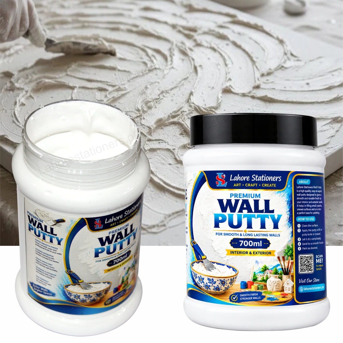 Premium Wall Putty for 3D Textured Art & Relief Painting