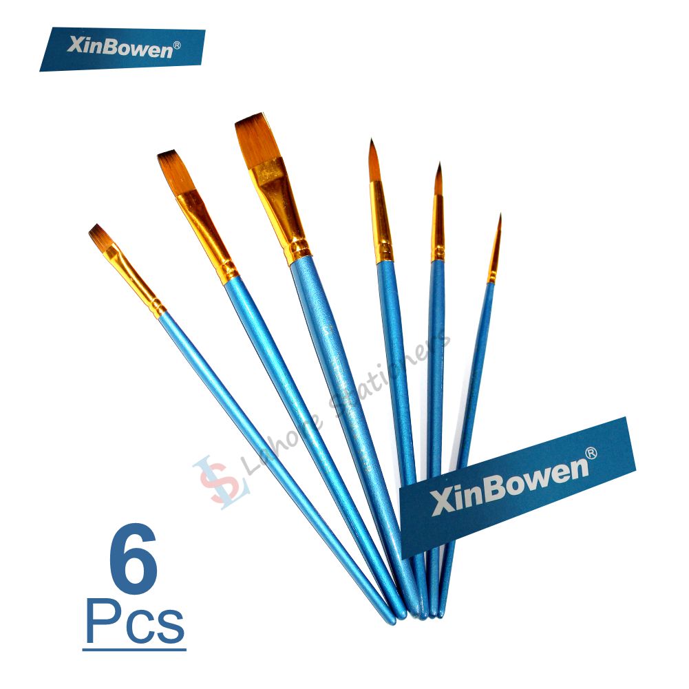 XinBowen New Styles Artistic Paint Brush 6Pcs Painting Brush Set For Art Drawing