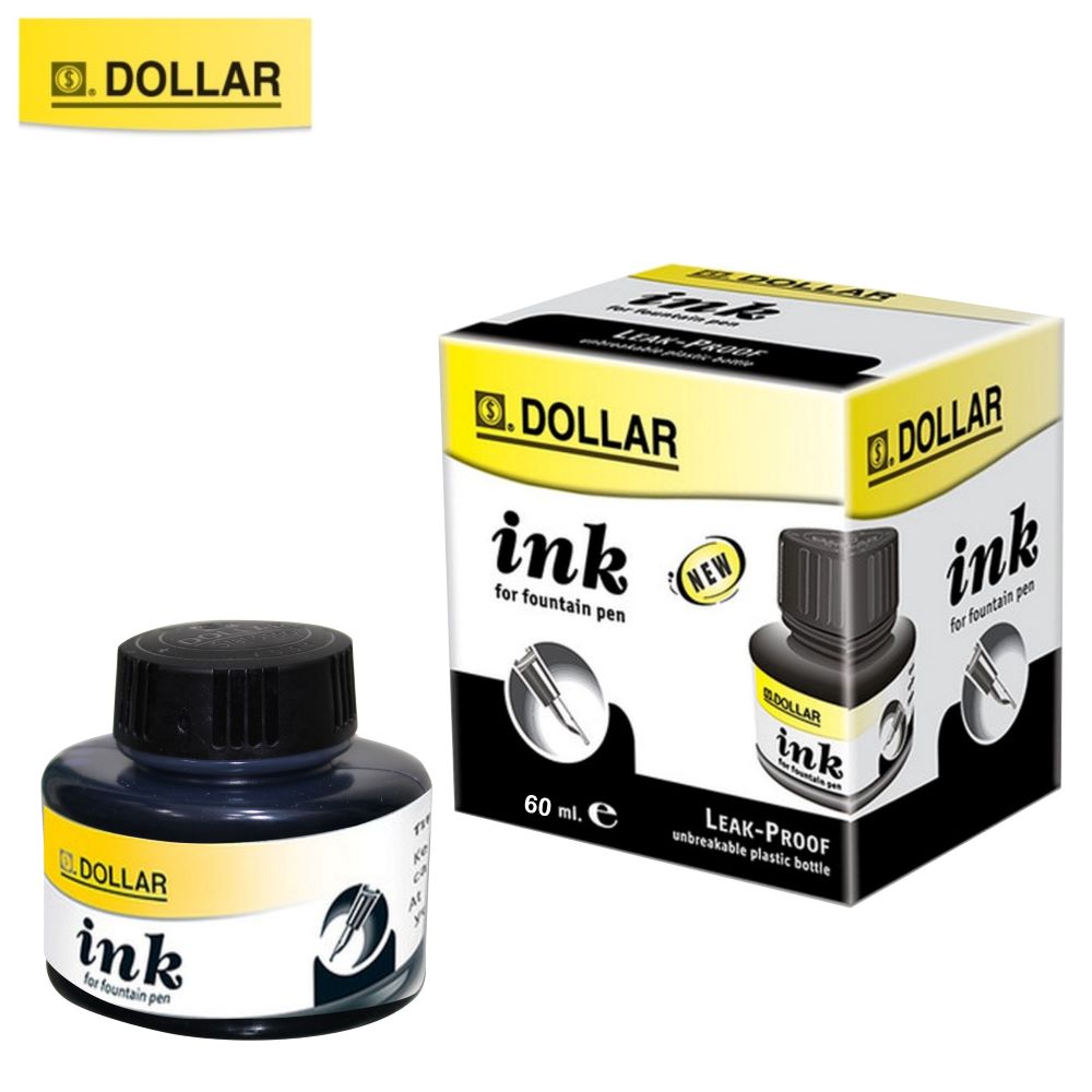 Dollar Fountain Pen Ink 60ml Black Smooth & Vibrant Writing Ink