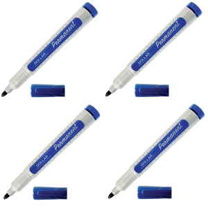 Dollar Permanent Marker Blue Chisel Tip Single Piece