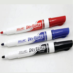 Dollar Dry Erase White Board Marker Round Tip  4 Colors Available