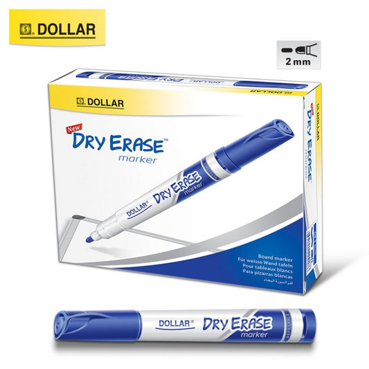 Dollar Dry Erase White Board Marker Round Tip 4 Color Available