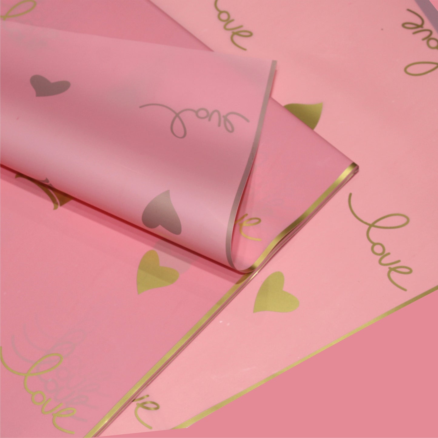 Valentine Love Heart Bouquet Packing Paper 20 Sheets Pack