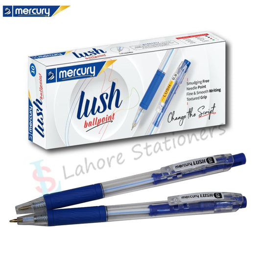 Mercury Lush Ballpoint Pen Blue Pack of 10 Pens