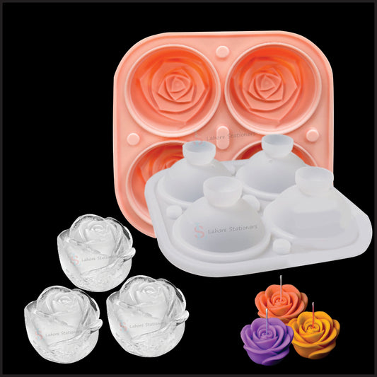 Silicone Rose Mold Candle Making & Ice Cube Tray