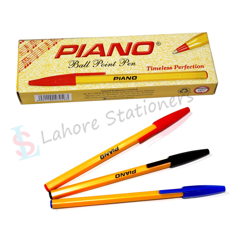 Piano Ball Point Pen Yellow