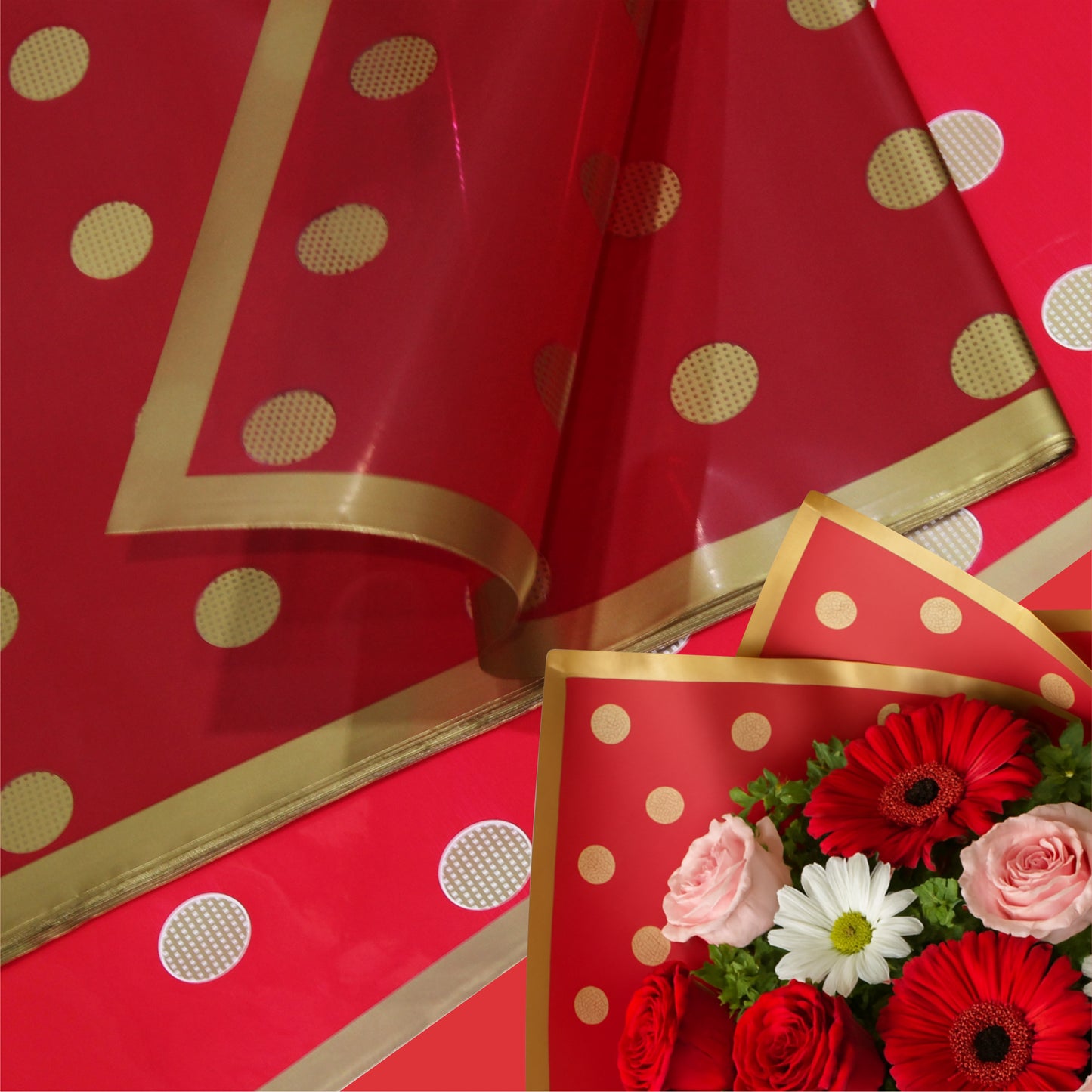 Bouquet Wrapping Sheets Modern Designs for Gift & Flower Packaging (20 Sheets Pack)