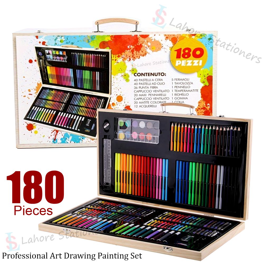 Kit For Coloring Kids Art Coloring Kit Professional 180 Pcs – Lahore Stationers