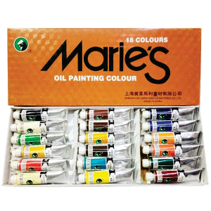 Marie’s Oil Painting Set 18 Colors High Pigment Professional Oil Paints