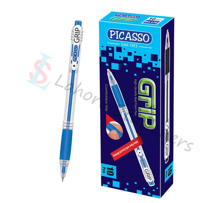 Picasso Grip Ball Pen Blue Pack of 10 Pen