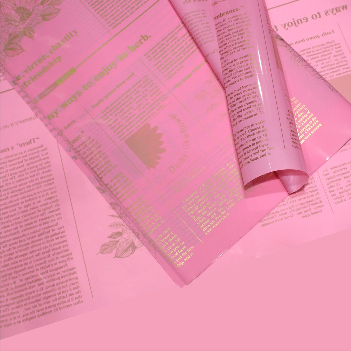 Vintage Newspaper Bouquet Wrapping Sheets for Flowers & Gifts 20 Sheets Pack