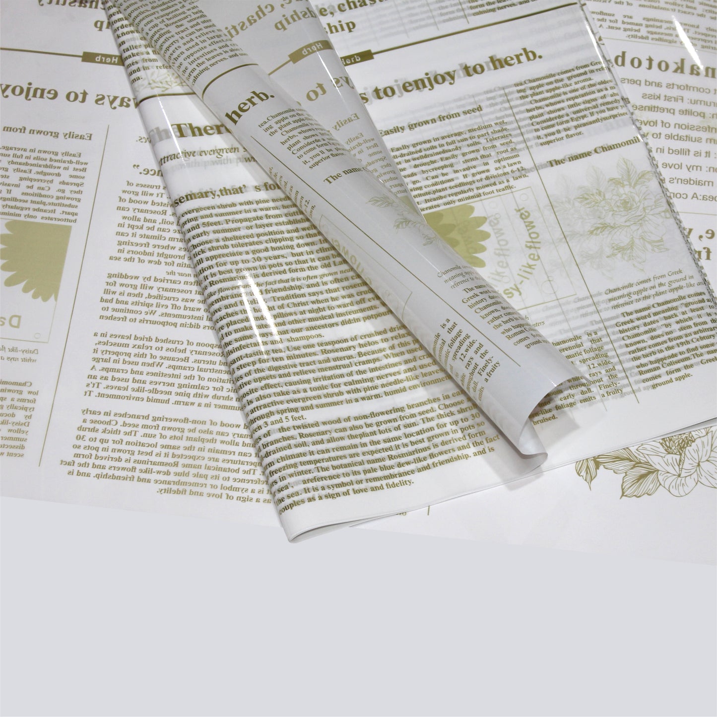 Vintage Newspaper Bouquet Wrapping Sheets for Flowers & Gifts 20 Sheets Pack