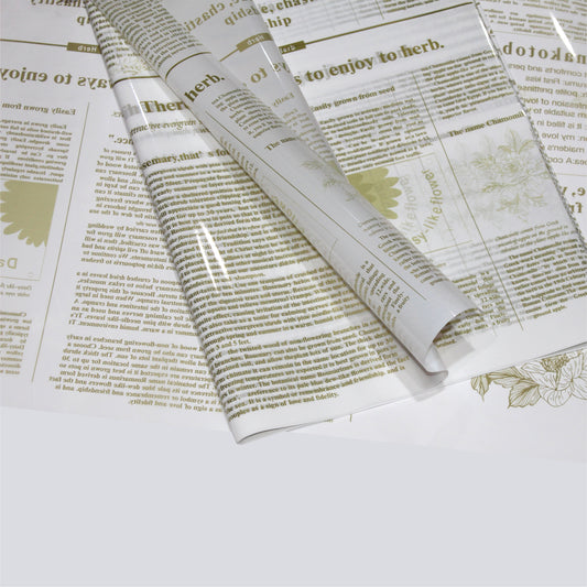 Vintage Newspaper Bouquet Wrapping Sheets for Flowers & Gifts 20 Sheets Pack