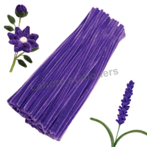 100pcs High-Density 12-Inch Velvet Pipe Cleaners Soft Chenille Stems for Crafts & DIY Projects