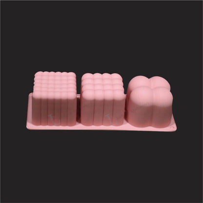 3D Rubik’s Cube Candle Silicone Mold 3 Cavity DIY Candle & Resin Mold