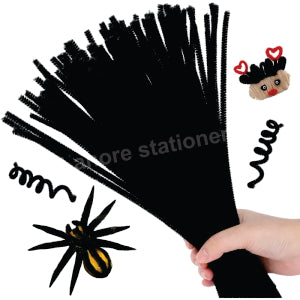 100pcs High-Density 12-Inch Velvet Pipe Cleaners Soft Chenille Stems for Crafts & DIY Projects