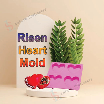 Heart Shape 3D Silicone Mold for Soap, Candle, Resin & Chocolate Making