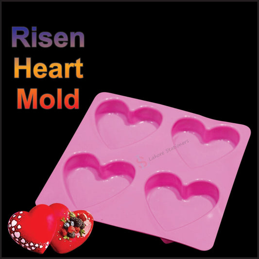 Heart Shape 3D Silicone Mold for Soap, Candle, Resin & Chocolate Making