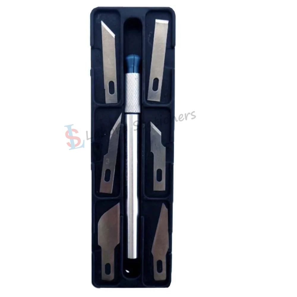 HOBBY Knife Set 7 Pcs Interchangeable 6 Sharp Blades For Art & Craft Carving and Paper Cutting Set